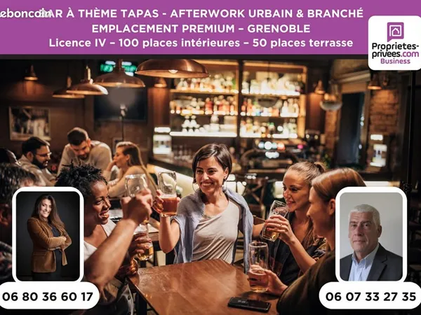 Fonds de commerce bar 145 m² 