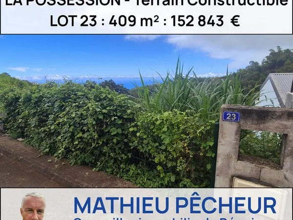 Terrain 409 m² La Possession 