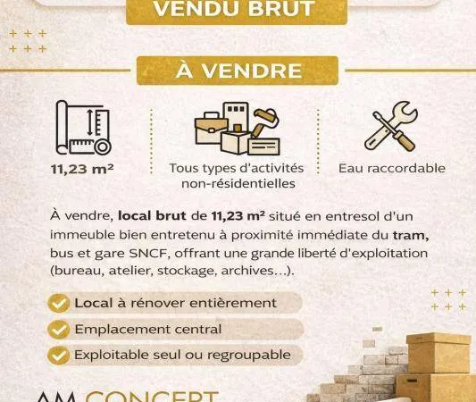Vends T1 - 11.23m² - Nice 06000 
