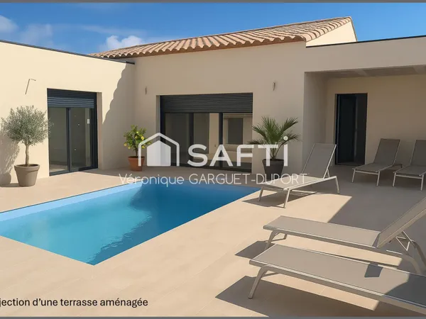 Villa neuve avec suite parentale et piscine 