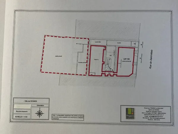 Murs Rennes 55 m² 