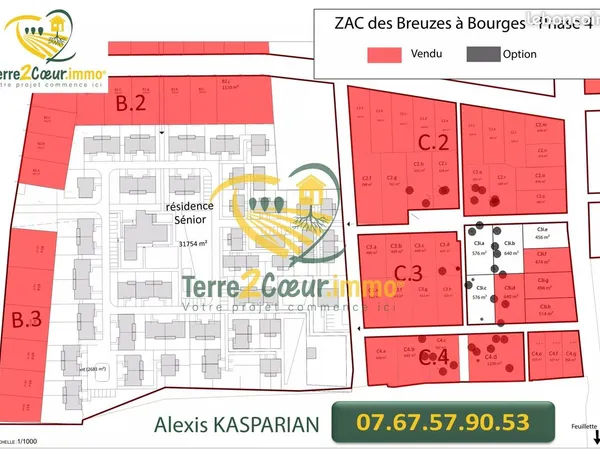 Terrain 456 m² Bourges 