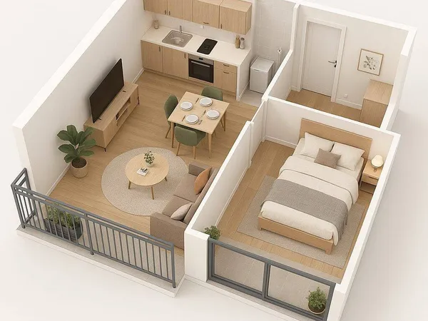 Appartement 2 pièces 44 m² 