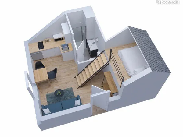 Studio meublé 17 m² - Lorient (Rue de Larmor) - Charges incluses 