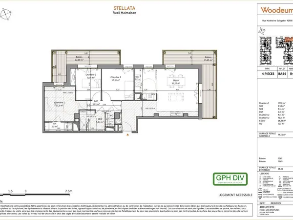 Appartement 4 pièces 80 m² 