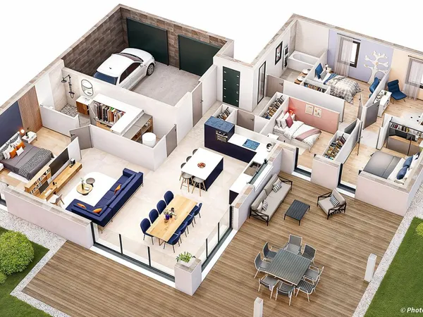 Terrain + maison 136 m² 