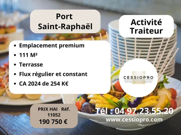 Activité traiteur forte visibilité Port Saint-Raphaël 