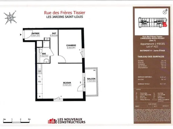 Appartement 2 pièces 41 m² 