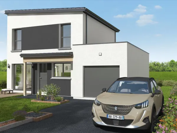 Projet de construction d'une maison 93.51 m² avec terrain à SAINT-PHILBERT-DE-GRAND-LIEU (44) 
