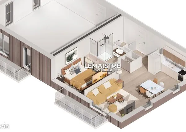 Appartement 2 pièces 52 m² 