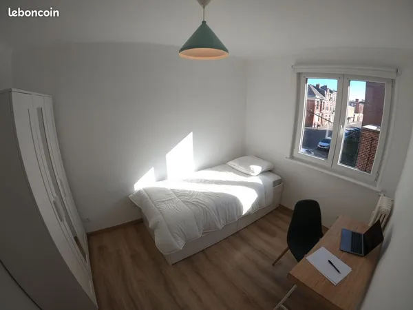 Chambre en coloc tout confort Lille - Bois Blanc 