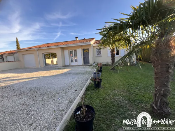 A vendre à COGNAC - Maison contemporaine de plain-pied - 6 p 