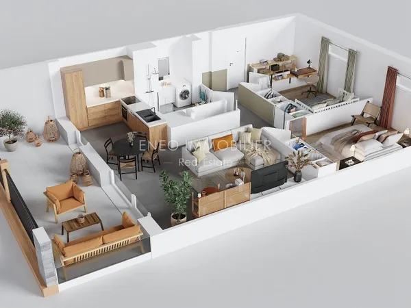 Très bel appartement 3 pièces avec très grande terrasse 