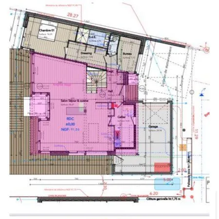 Maison d'architecte en cours de construction 