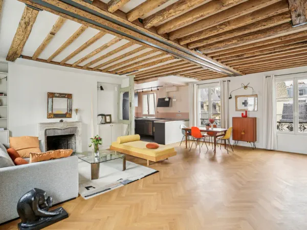 Paris III - Duplex dans Hôtel Particulier 2 chambres, ascenseur - Sainte-Avoye