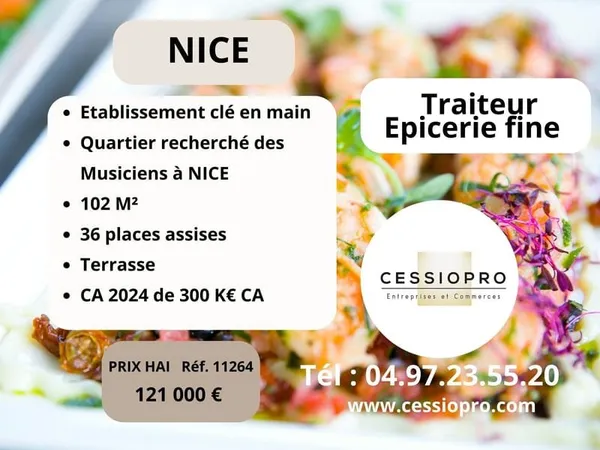 Exclusivité: Traiteur / Épicerie fine Établissement clé en main à Nice