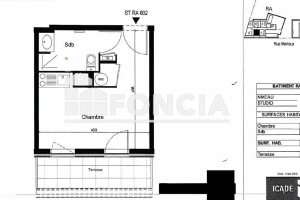 Appartement 1 pièce 19 m²