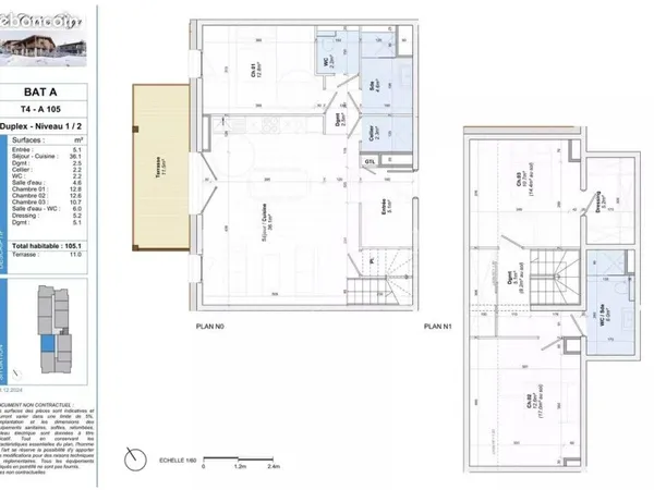 Duplex 4 pièces 103 m²