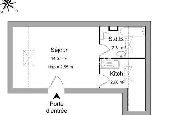 Appartement 1 pièce 20 m²
