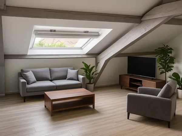 T2 à Bonnefoy, 60 m2 au sol et 31 m2 loi Carrez, en dernier etage