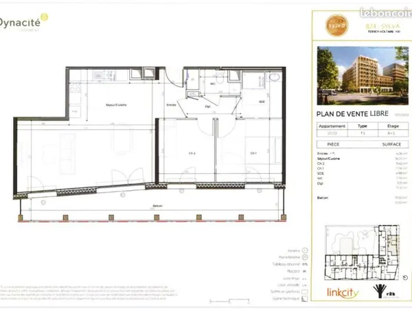 Appartement 3 pièces 70 m²