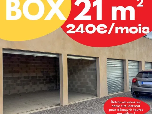 BOX GARAGE DE STOCKAGE A LOUER - 21 m² - Promotion