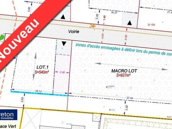 Terrain 927 m²