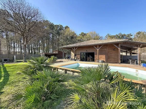 Maison ossature bois au cSur des pins  entre lac et ocean