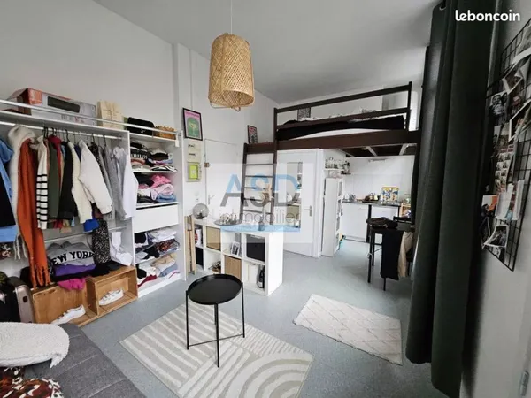 Studio 1 pièce 19 m²