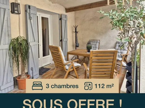 MAISON VIGNERONNE AVEC GARAGE ET 2 TERRASSES AU CENTRE DU VI