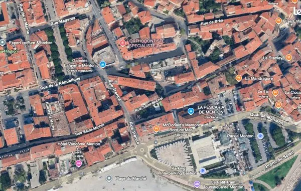 Murs et bail rue pietonne