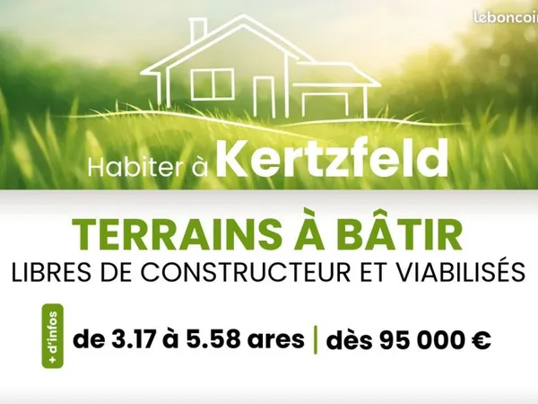 Terrains à bâtir viabilisés - Kertzfeld (67230) - Vente directe par propriétaire