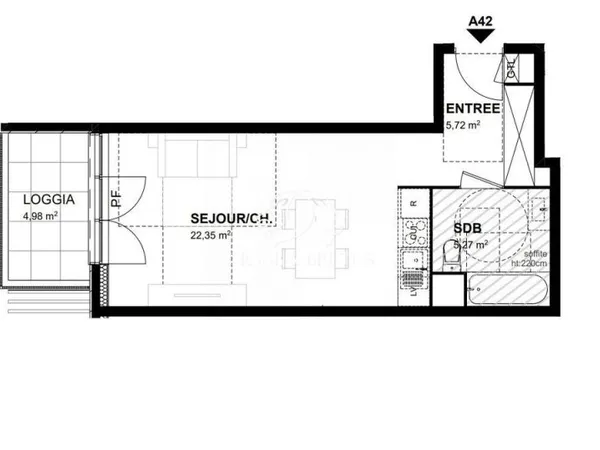 Studio proche tram