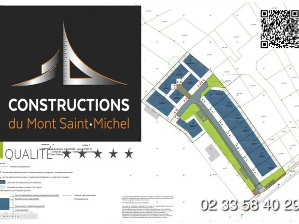Terrain 448 m² Saint Pair Sur Mer