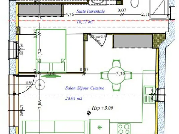 Appartement rénové et climatisé de 39,99 m² en plein centre-ville