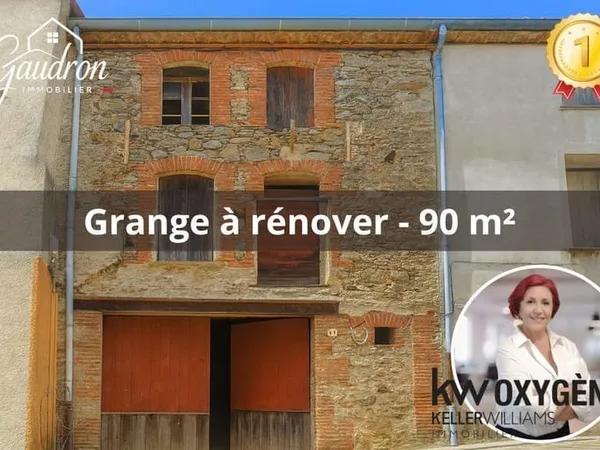 Cassagnes - Grange de caractère à réinventer - 90 m²