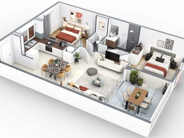 Appartements du T2 au T3 à Saint Leu