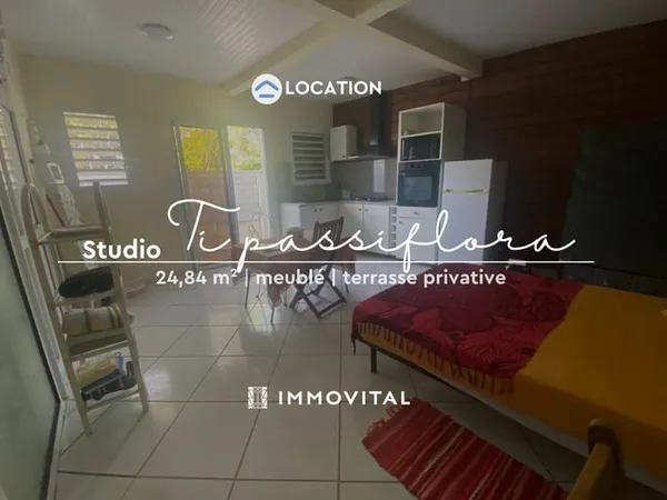 A louer : Studio meublé en rez-de-villa avec terrasse privat