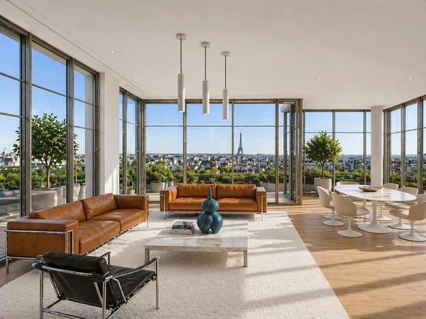 EXCEPTIONNEL 6 PIECES - 4 CH - vue Tour Eiffel - 160 m2 + Balcon + Terrasse Rares