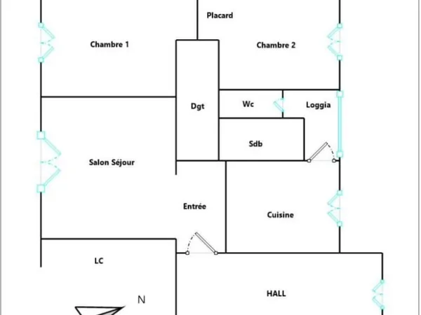 TOULON-OUEST- Appartement T3 56m2