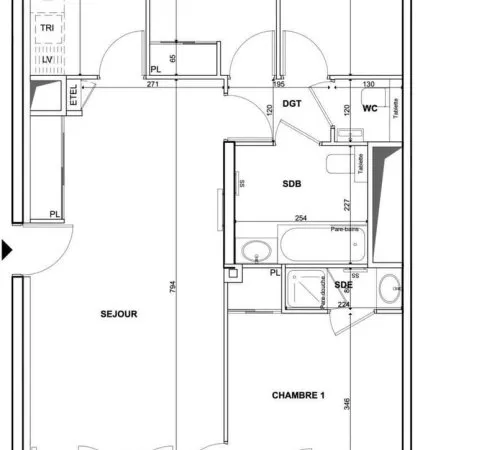 Appartement 4 pièces 85 m²