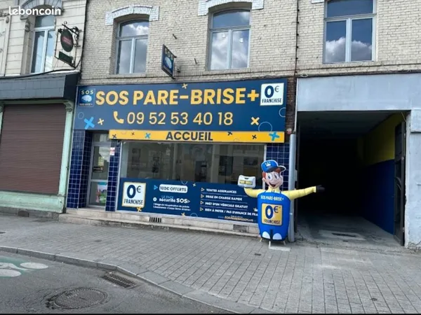 Fond commerce pare brise