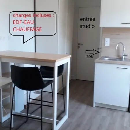 Studio étudiant(e) 500 m gare SNCF- CHARGES INCLUS