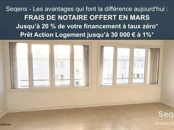 Appartement Gagny 3 pièces 56 m2 Dernier étage - Frais de notaire à la charge du vendeur