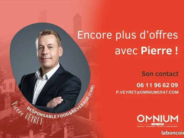 Fonds de commerce bar 430 m²