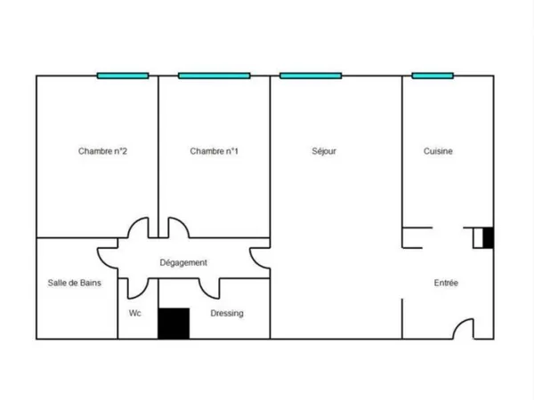 Appartement 3 pièces 73 m²