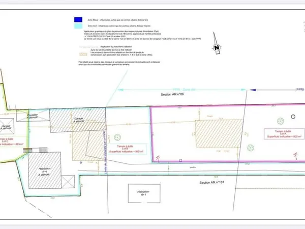 Terrain 493 m²