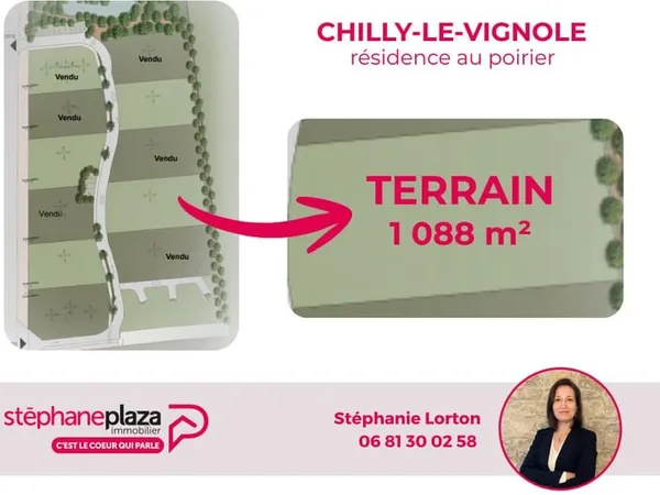 Terrain constructible 1089m² - Chilly-le-Vignoble (39570)