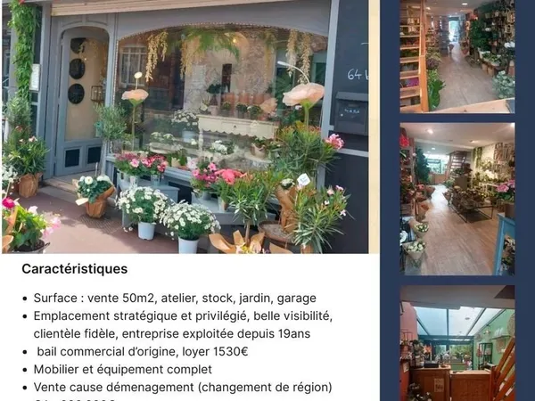 Fond de commerce fleuriste