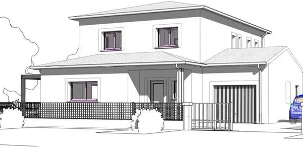 Maison neuve de 165 m2 habitable sur terrain plat de 600 m2 bien exposé à LABEGE !